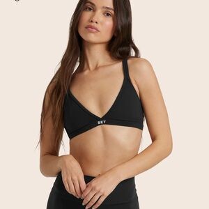 Setactive AIRLUXE BREATHE TRIANGLE SPORTS BRA - Onyx Black